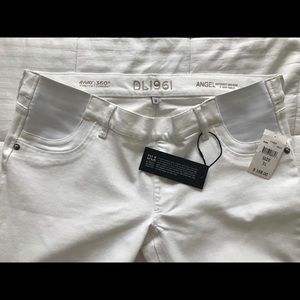 DL 1961 White Maternity Jeans